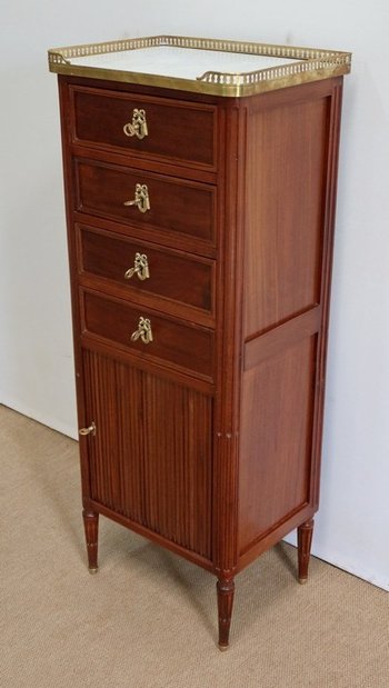  Piccolo chiffonnier in mogano, stile Luigi XVI - Fine XIX secolo
