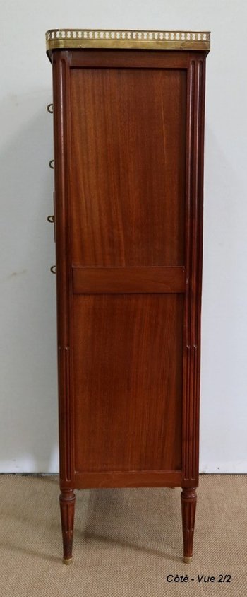  Piccolo chiffonnier in mogano, stile Luigi XVI - Fine XIX secolo