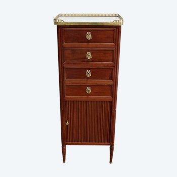  Piccolo chiffonnier in mogano, stile Luigi XVI - Fine XIX secolo