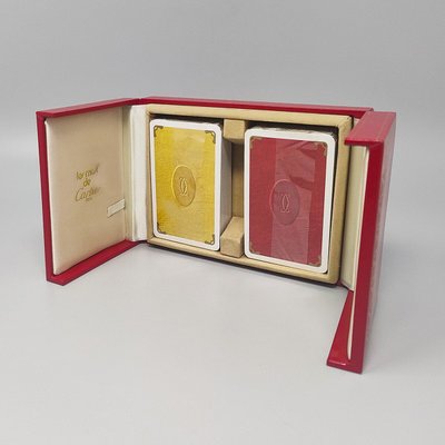 1970s Original Gorgeous Playing Cards Box by Cartier in Excellent condition. Made in France