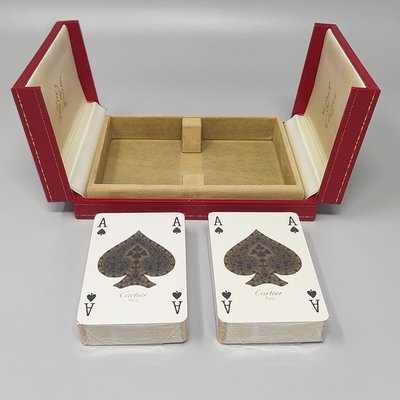 1970s Original Gorgeous Playing Cards Box by Cartier in Excellent condition. Made in France