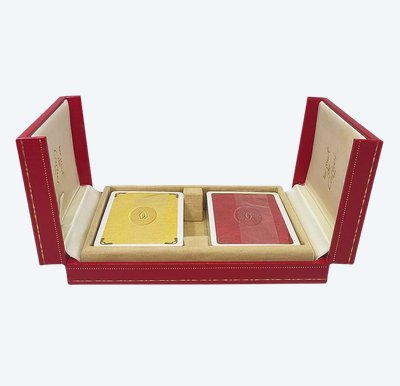 1970s Original Gorgeous Playing Cards Box by Cartier in Excellent condition. Made in France