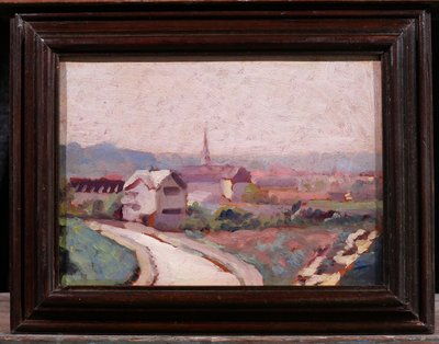 François Bugnicourt (att. à) 1868-1936 Paysage, tableau impressionnisme, vers 1900