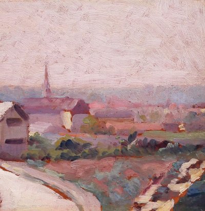 François Bugnicourt (att. à) 1868-1936 Paysage, tableau impressionnisme, vers 1900
