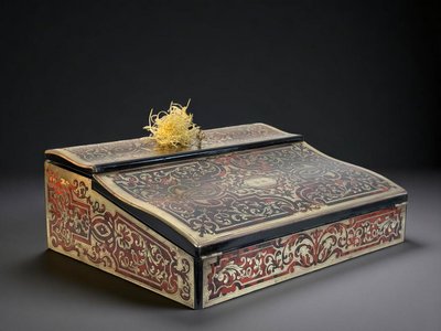 BOULLE MARQUETRY STAMPED WITH "TAHAN FRÈRES a PARIS" NAPOLÉON III