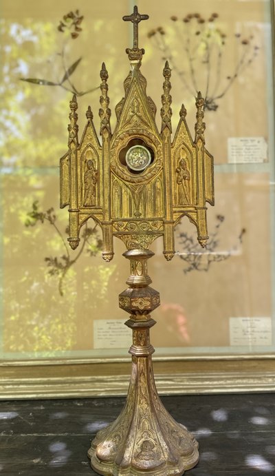 Monstrance Reliquary with four relics - 19th century