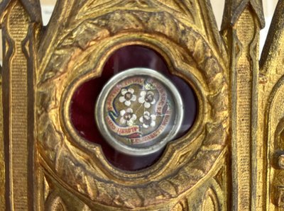 Monstrance Reliquary with four relics - 19th century