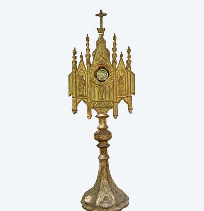 Monstrance Reliquary with four relics - 19th century