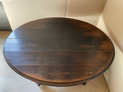 Grande tavolo Napoleone III in legno annerito