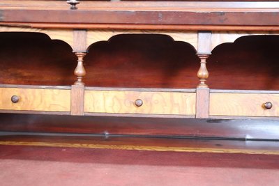 19th Century Antique Roll Top Desk In Walnut