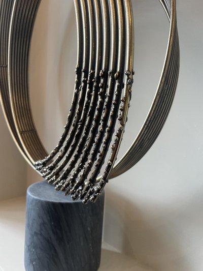 „Windswept“ Skulptur aus poliertem Stahl von Curtis Jere
