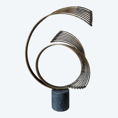 „Windswept“ Skulptur aus poliertem Stahl von Curtis Jere