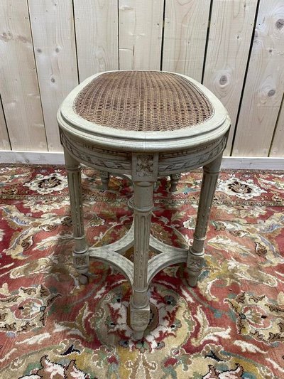 Louis XVI piano bench in Canage et Bois Rechampi