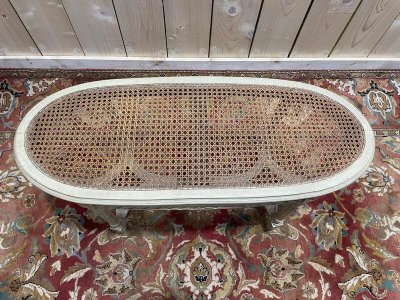Louis XVI piano bench in Canage et Bois Rechampi