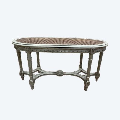 Louis XVI piano bench in Canage et Bois Rechampi