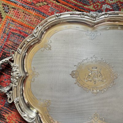 Vassoio armoriale, Ruolz, periodo Napoleone III