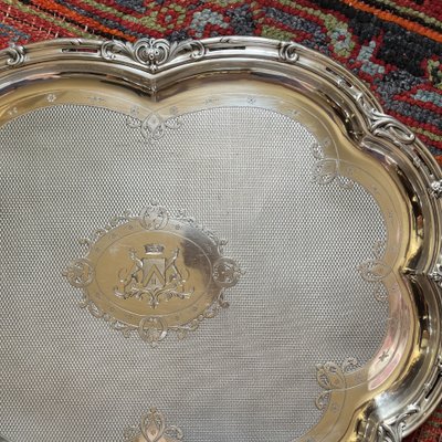 Vassoio armoriale, Ruolz, periodo Napoleone III
