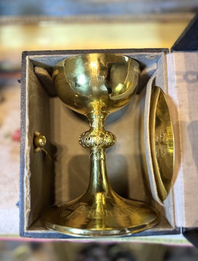 Calice patène et cuillère – Maison Devroye - début XXe