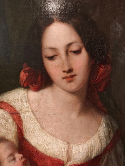 Neo-Classical painting "Virgin and Child" - French school Early 19th century