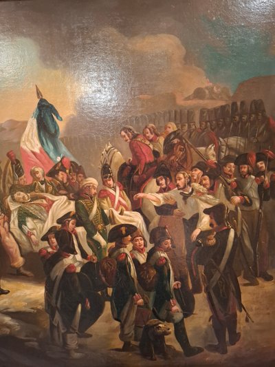 Painting depicting the death of General Marceau after François Bouchot, 19th century.