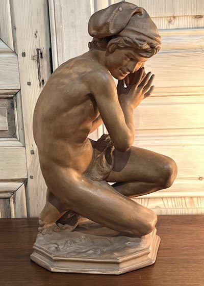 Jean-Baptiste Carpeaux Il pescatore con la conchiglia Terracotta