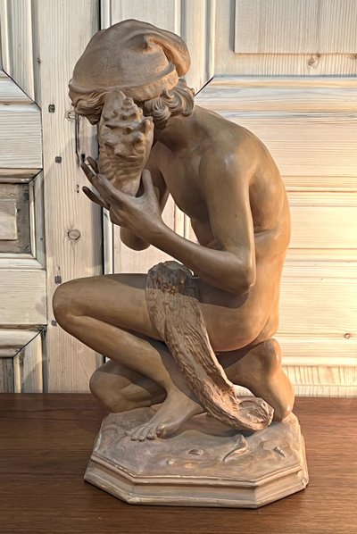 Jean-Baptiste Carpeaux Il pescatore con la conchiglia Terracotta