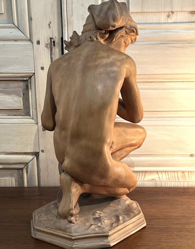 Jean-Baptiste Carpeaux Il pescatore con la conchiglia Terracotta