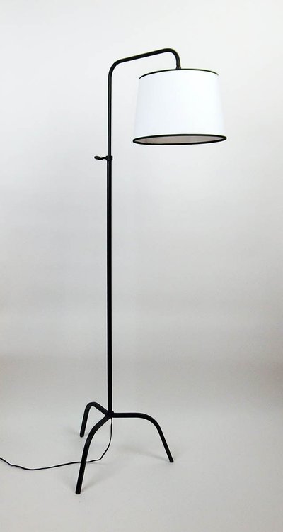 Adjustable floor lamp in wrought iron 1950