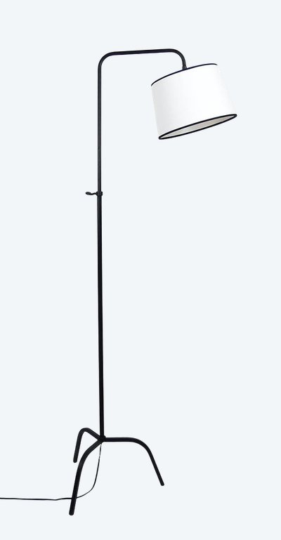 Adjustable floor lamp in wrought iron 1950