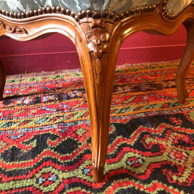 Stamped Malbet, fauteuil à la reine, Louis XV period