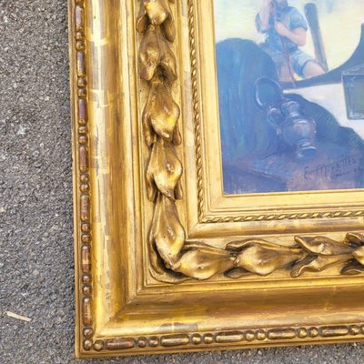 Stoffhändler in Venedig, gerahmtes Pastell, Anfang des 20. Jahrhunderts