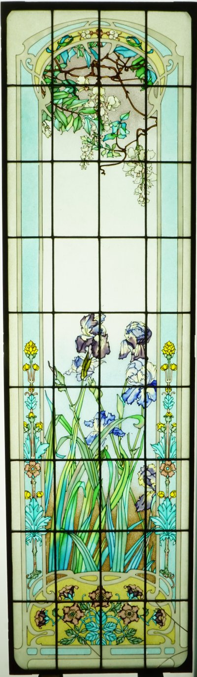 Glasmalerei - Blumenfenster im Jugendstil