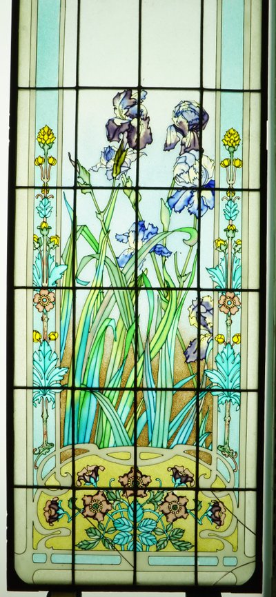 Glasmalerei - Blumenfenster im Jugendstil