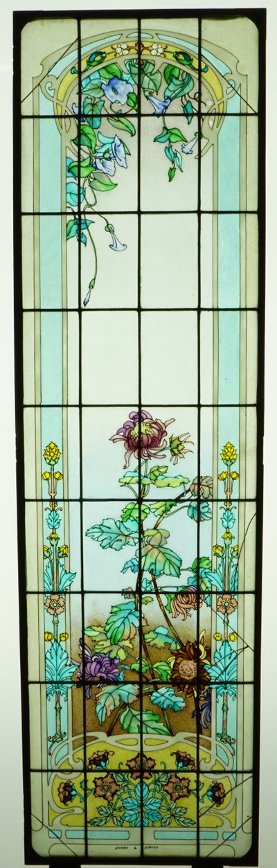Glasmalerei - Blumenfenster im Jugendstil