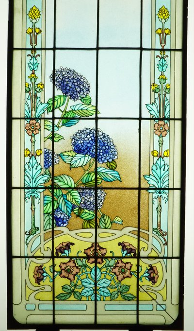 Glasmalerei - Blumenfenster im Jugendstil