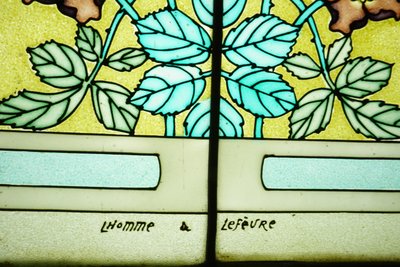 Glasmalerei - Blumenfenster im Jugendstil
