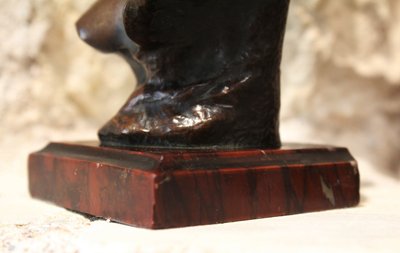Scultura in bronzo di un busto femminile Jean Garnier (1853-1930)