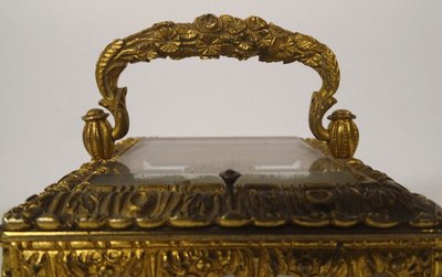 Russian travelling officer's clock gilt bronze Kreitz St Petersburg 19th century
