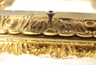 Russian travelling officer's clock gilt bronze Kreitz St Petersburg 19th century