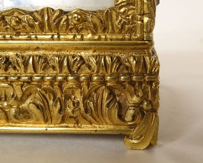 Russian travelling officer's clock gilt bronze Kreitz St Petersburg 19th century