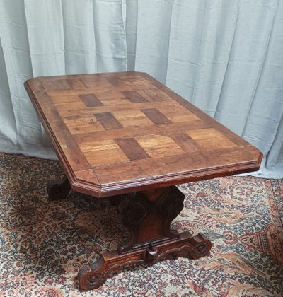 Neo-Renaissance solid oak table