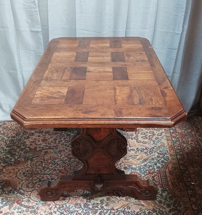 Neo-Renaissance solid oak table