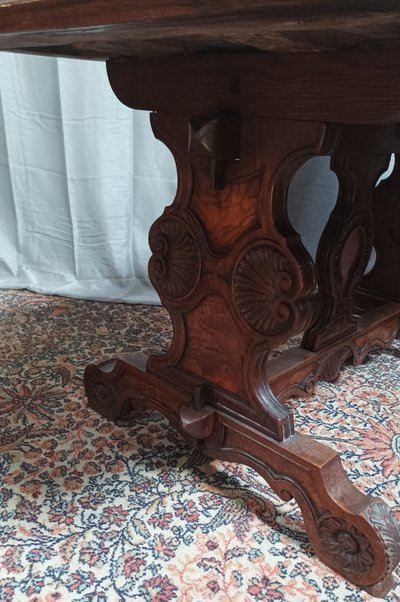 Neo-Renaissance solid oak table