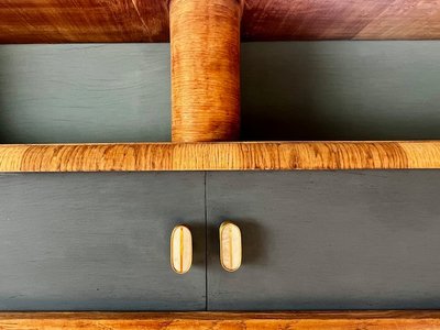 Console and shelving unit, 30s-50s makeover