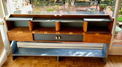 Console and shelving unit, 30s-50s makeover