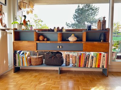 Console and shelving unit, 30s-50s makeover