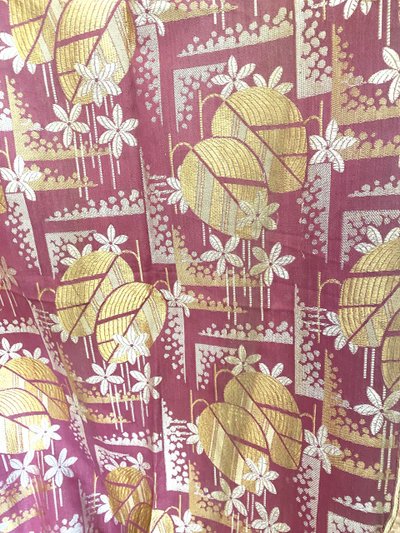 Tissu ancien Art Déco en Coton/ Lin/ Soie 1