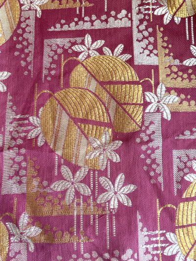 Tissu ancien Art Déco en Coton/ Lin/ Soie 1