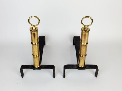 Coppia di candelabri di Jacques Adnet