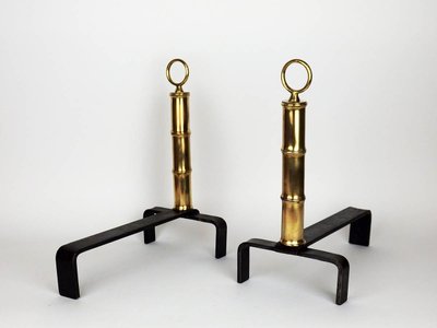 Coppia di candelabri di Jacques Adnet